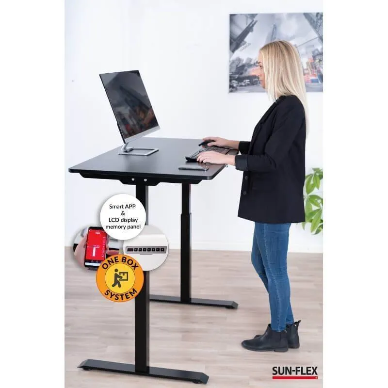Reguleeritav arvutilaud Sun-Flex Elite 120x60 must