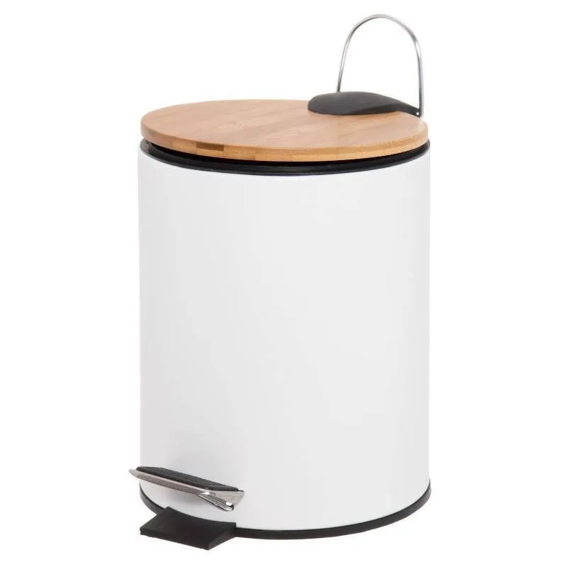 Kaanega prügikast valge