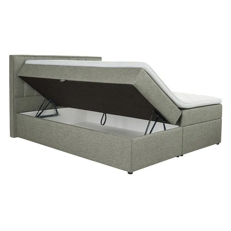 Pesukastiga kontinentaalvoodi Ritz 180x200 salveiroheline