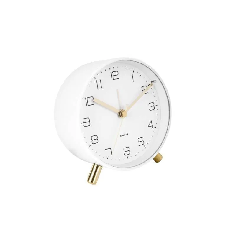 Äratuskell Karlsson Lofty D11 cm valge-kuldne