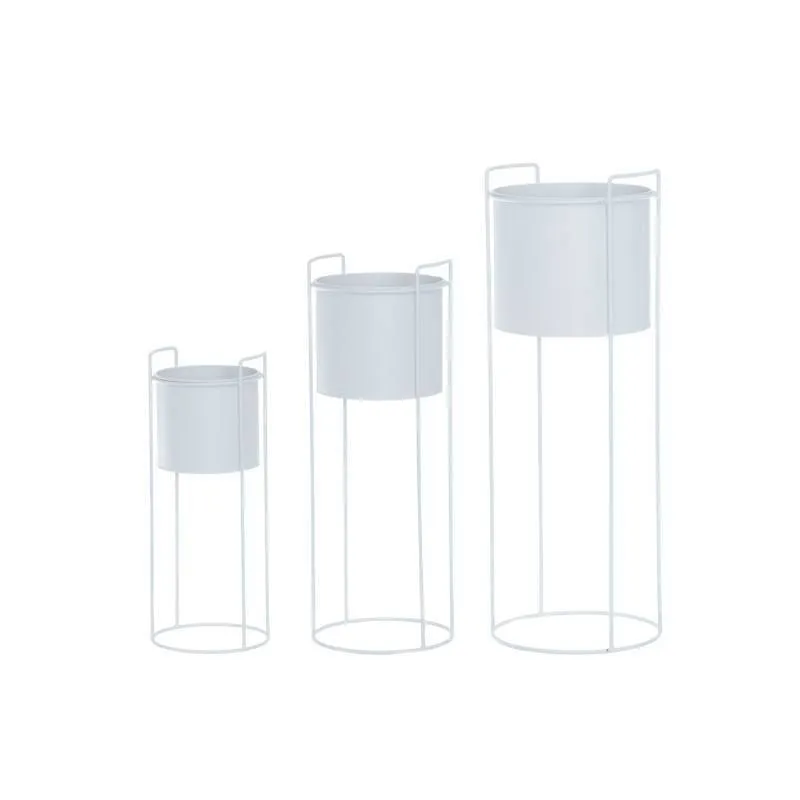 Lillepoti alus Round H50 cm valge