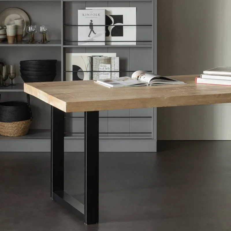 Söögilaud Tablo 90x180 mango/must