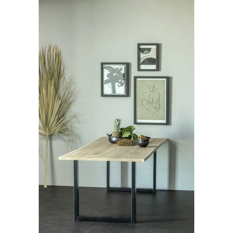 WOOOD Söögilaud Tablo 90x180 tamm/must