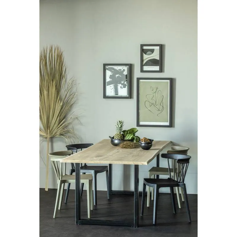 Söögilaud Tablo 90x160 tamm/must