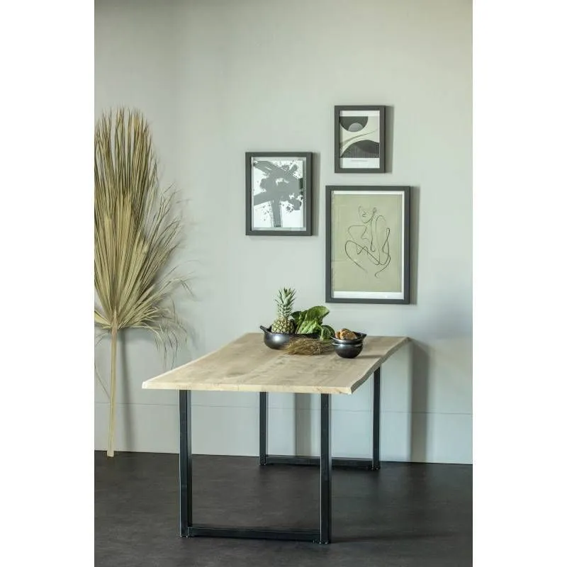 Söögilaud Tablo 90x160 tamm/must
