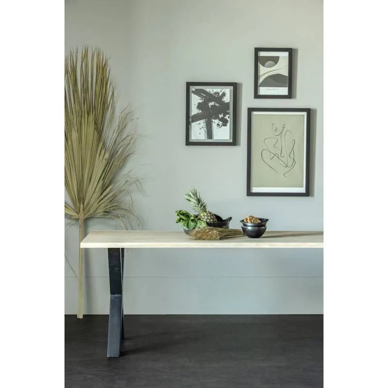 Söögilaud Tablo 90x160 tamm/must