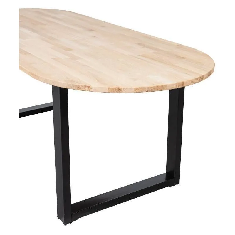 Söögilaud Tablo 90x220 ovaalne viimistlemata tamm