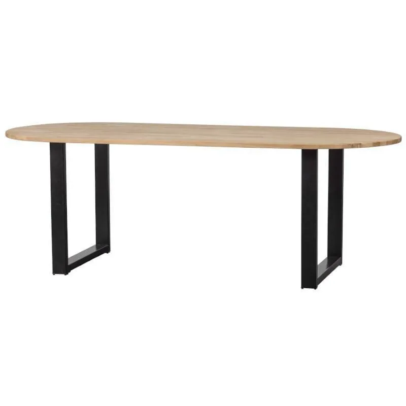 Söögilaud Tablo 90x220 ovaalne viimistlemata tamm