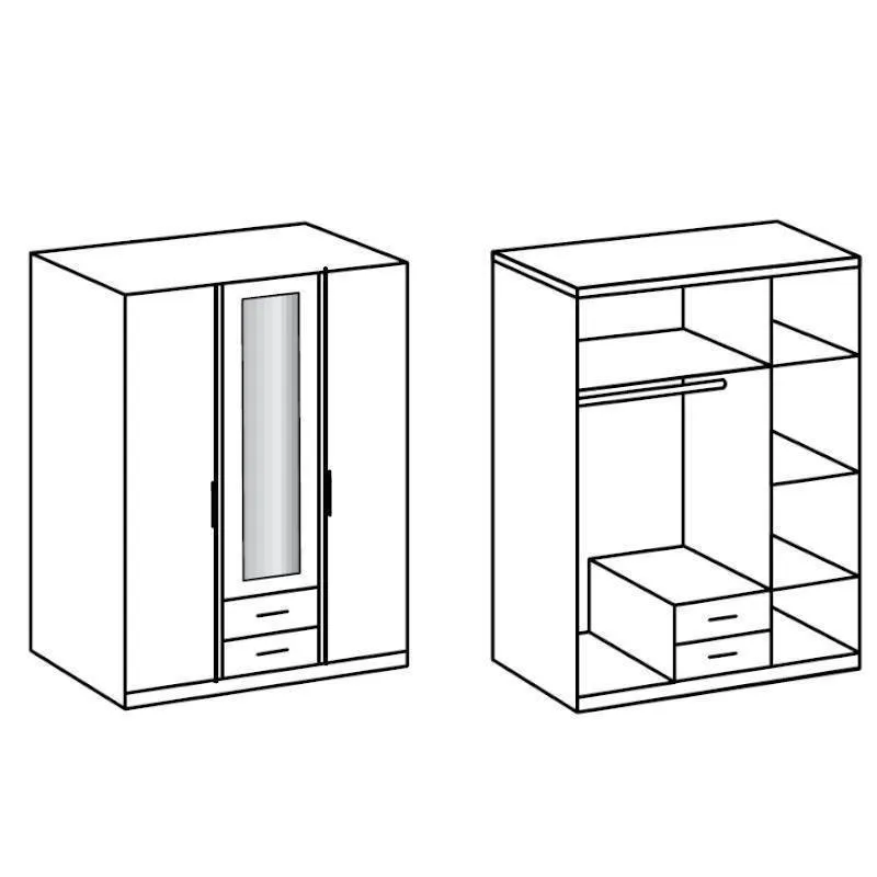 Riidekapp Duo2 grafiit/digiteras