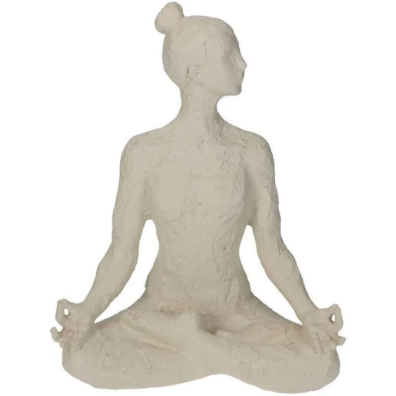 Dekoratiivne kuju Yoga Lotus H32.3 valge