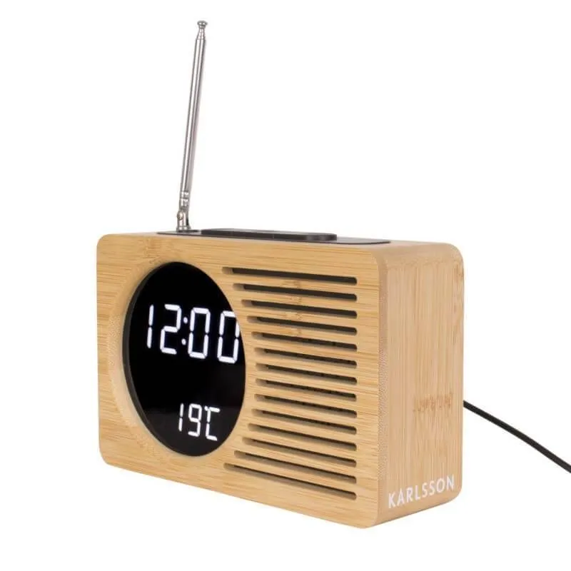 Raadio äratuskell Retro bambus