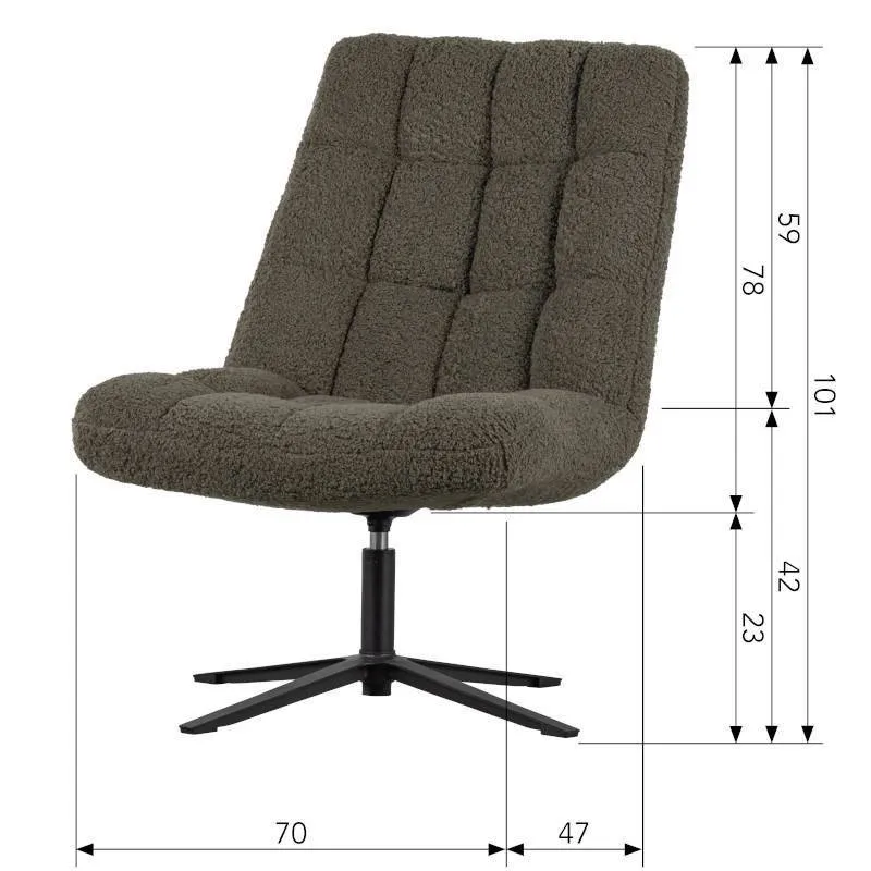 WOOOD Pöörlev tugitool Job roheline