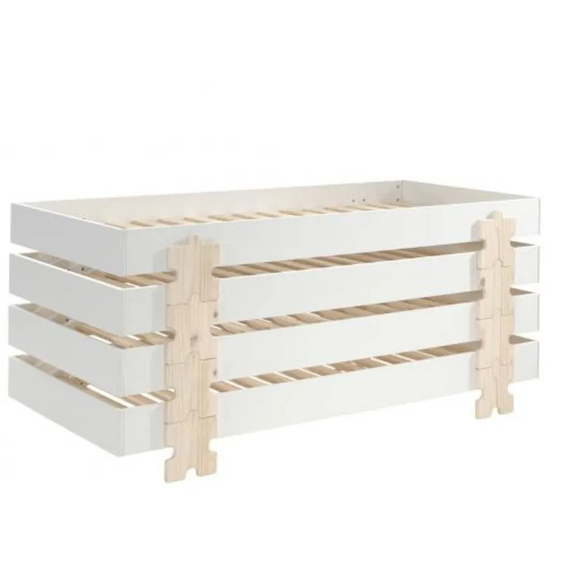 Vipack Moodulvoodi Modulo 90x200 valge puzzle