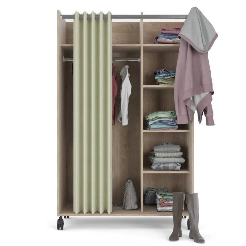 Mobiilne riidekapp Kit hickory