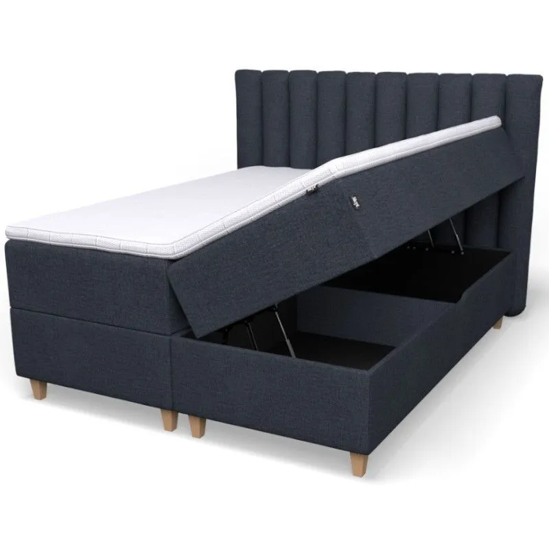 Slept panipaigaga voodi Focus 180x200 tumehall pehme