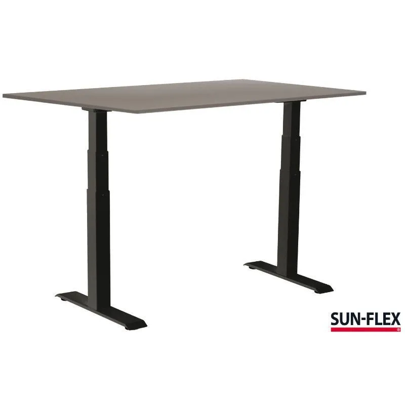 Reguleeritav töölaud Sun-Flex Adapt VI 160x80 must/hall