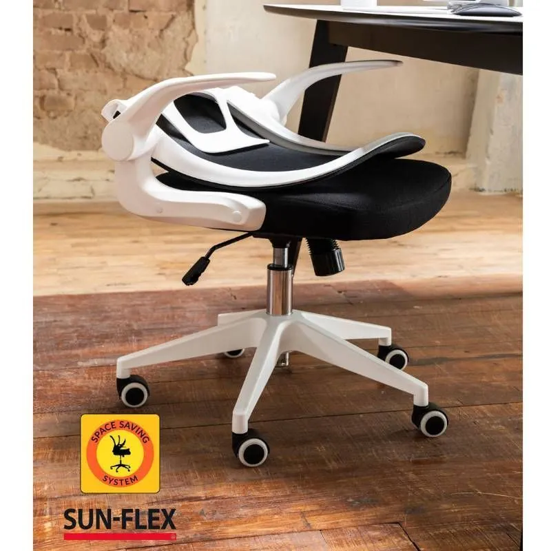 Sun-Flex kontoritool Hideaway must/valge