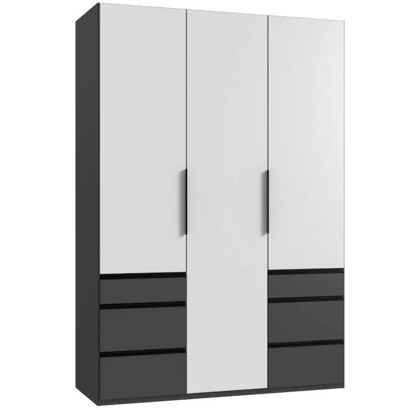 Riidekapp Level 36A grafiit/valge