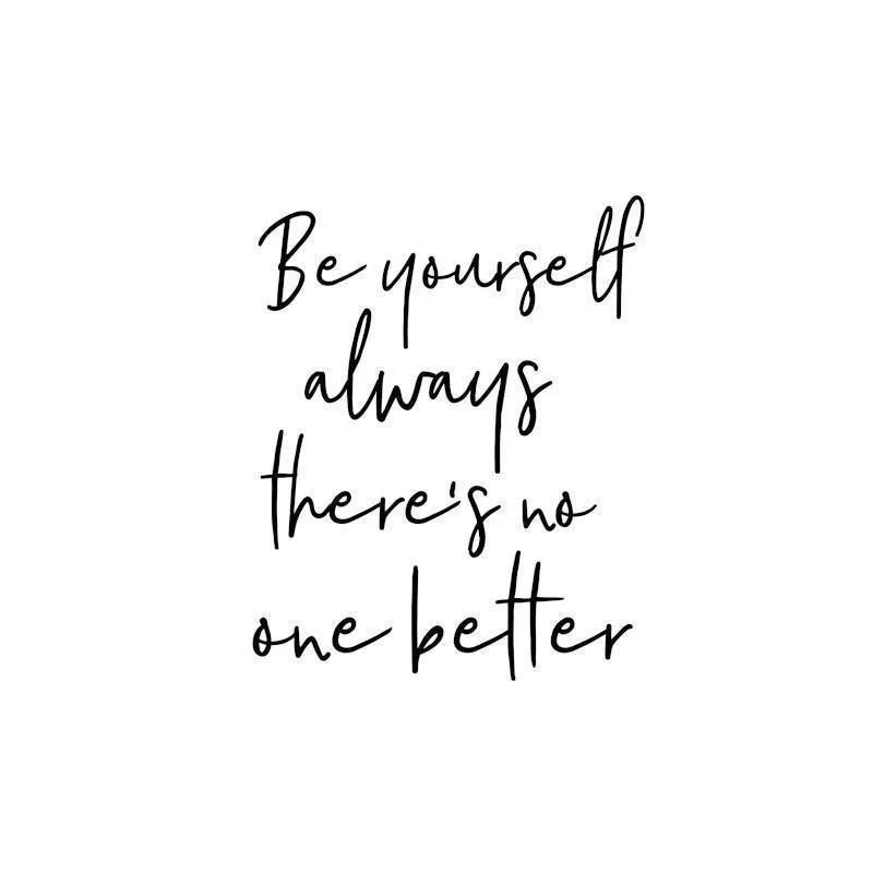 Poster Be Youself 40x50 valge