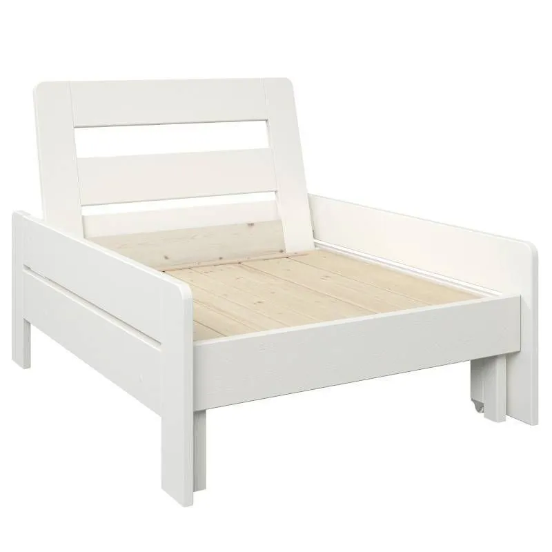 Kõrge voodi Robin+laud+sofa 90x200 valge