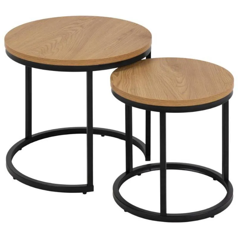 Diivanilaudade komplekt Spirro tamm/must
