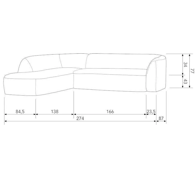 Nurgadiivan Sloping off white vasak
