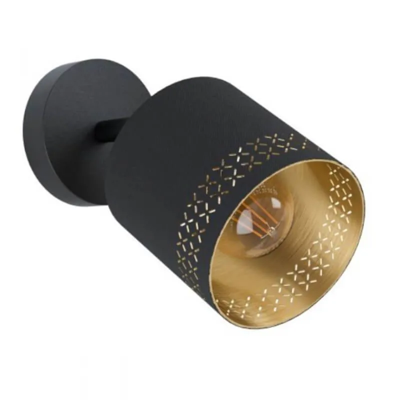 Seinavalgusti Eglo Esteperra must/kuldne