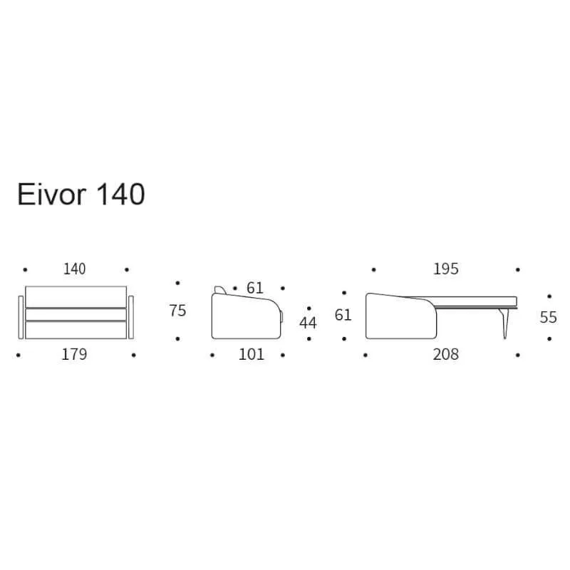 Innovation diivanvoodi Eivor 140x195 hall