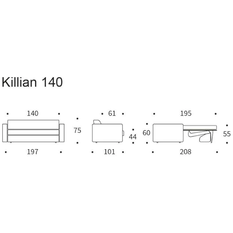 Innovation diivanvoodi Killian 140x195 hall