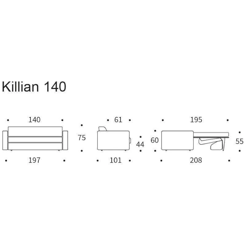 Innovation diivanvoodi Killian 140x195 latte