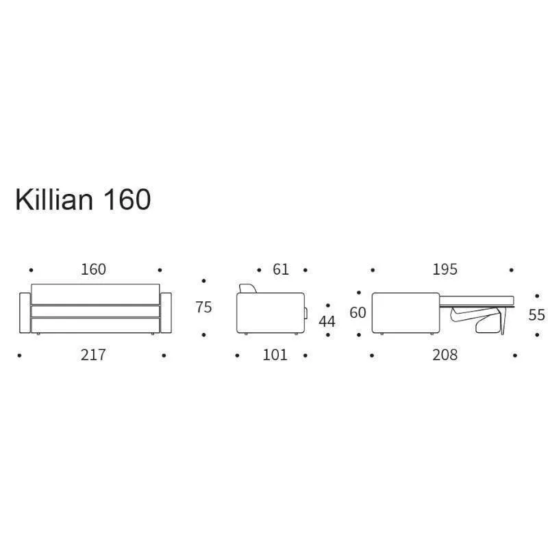 Innovation diivanvoodi Killian 160x195 latte