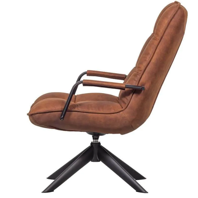 WOOOD pöördtool Jouke käetugedega konjak