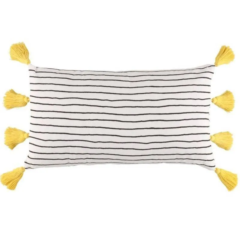 Dekoratiivpadi Fun 60x30 valge/kollane