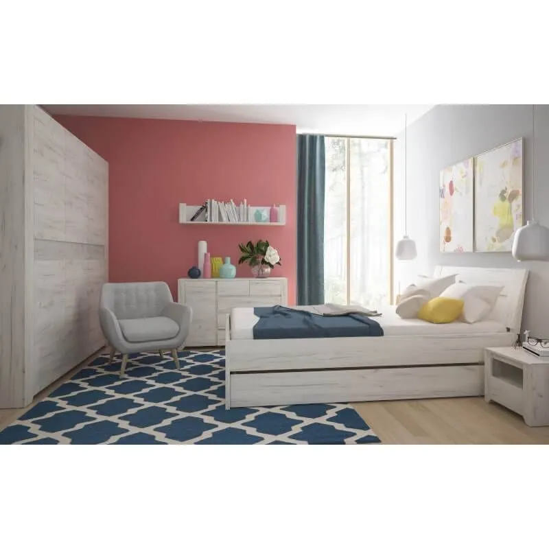 Voodi Angel 160x200 valge
