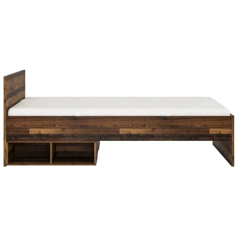 Voodi Nubi 120x200 pruun/betoon