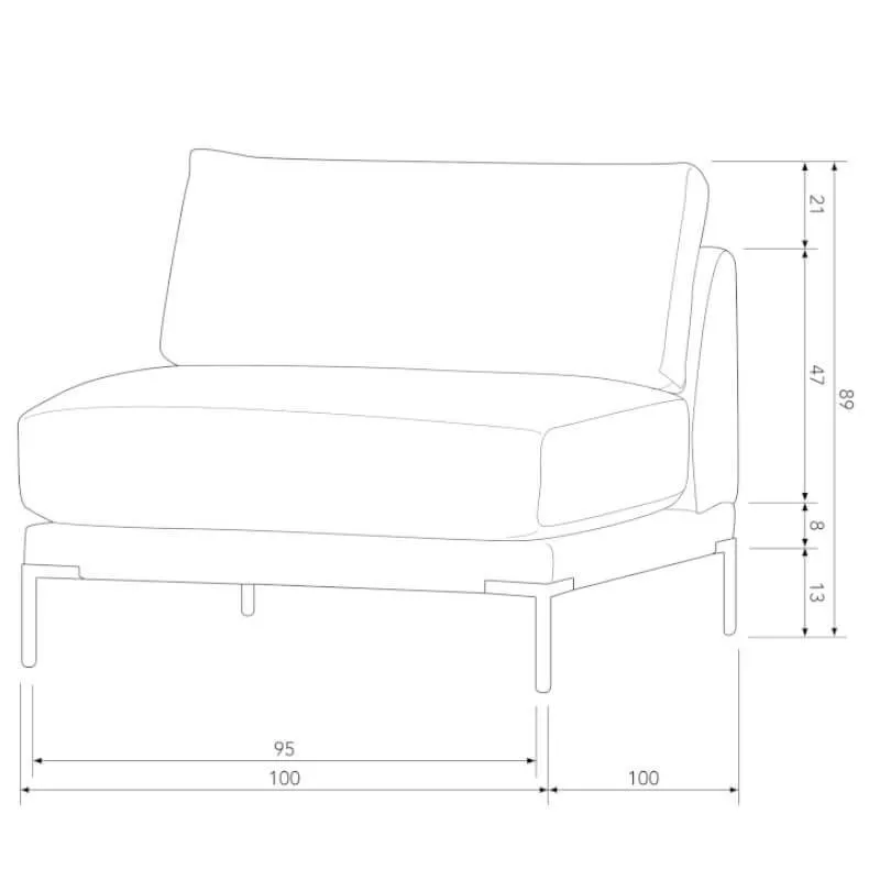 Diivani element Couple taupe
