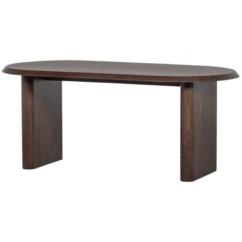 Söögilaud Ellips 90x180 tumepuun