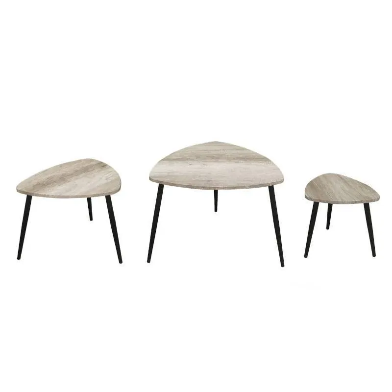 Diivanilaudade komplekt Manhattan 3tk hall/must