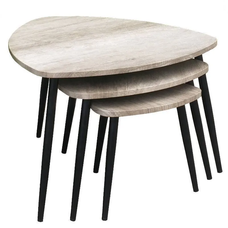 Diivanilaudade komplekt Manhattan 3tk hall/must