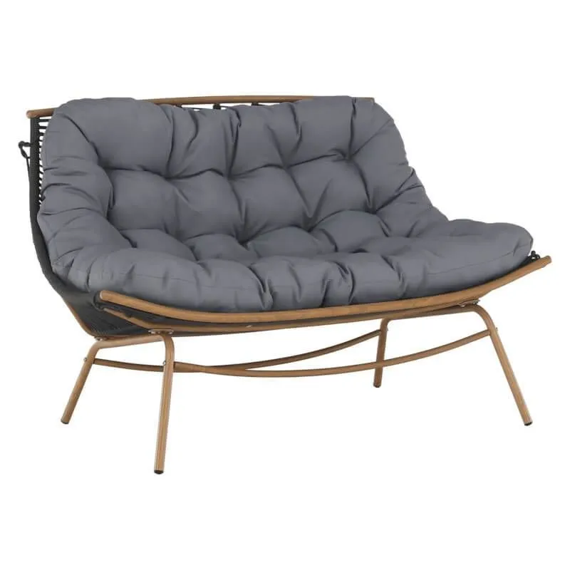 Aiamööbli komplekt Galante diivan+2 tugitooli+laud hall/beež