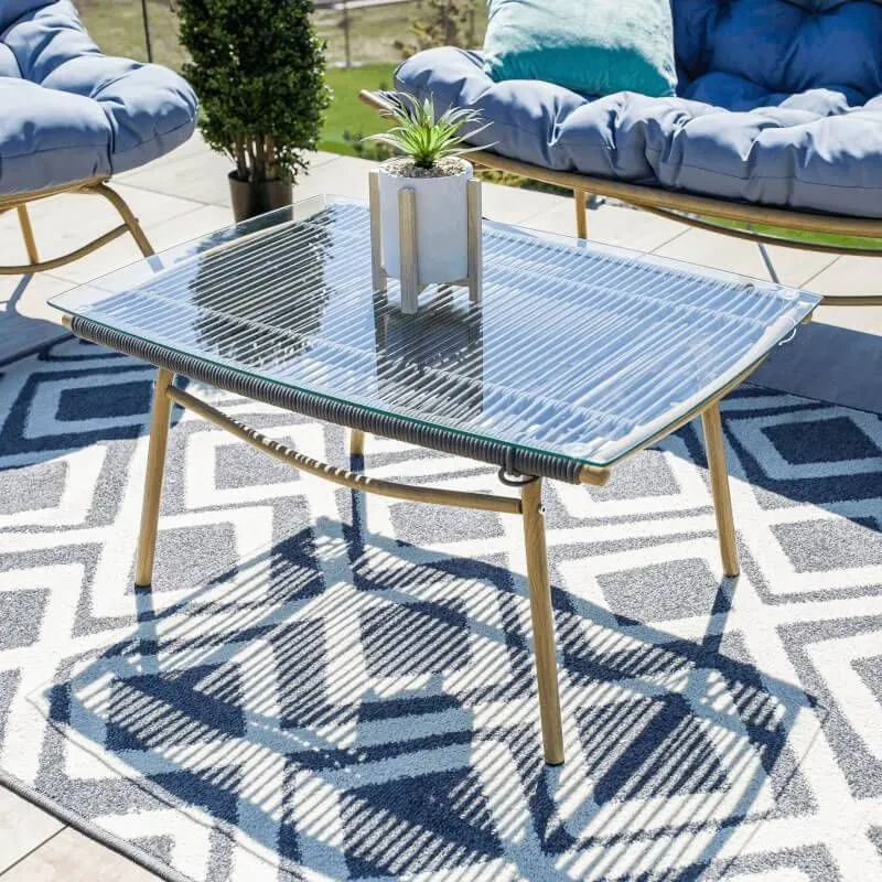 Aiamööbli komplekt Galante diivan+2 tugitooli+laud hall/beež