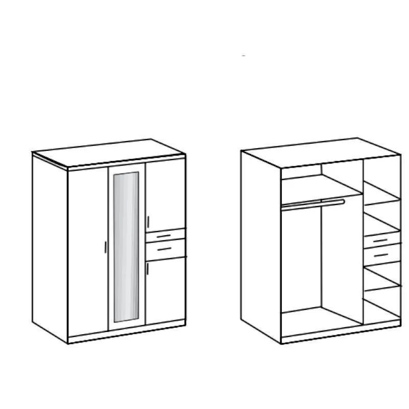 Riidekapp Hennef flagstaff/grafiit