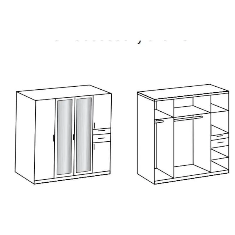 Riidekapp Hennef flagstaff/grafiit