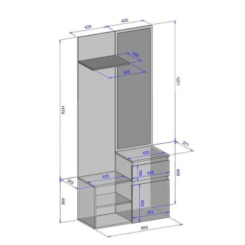 Esikukapp Image valge