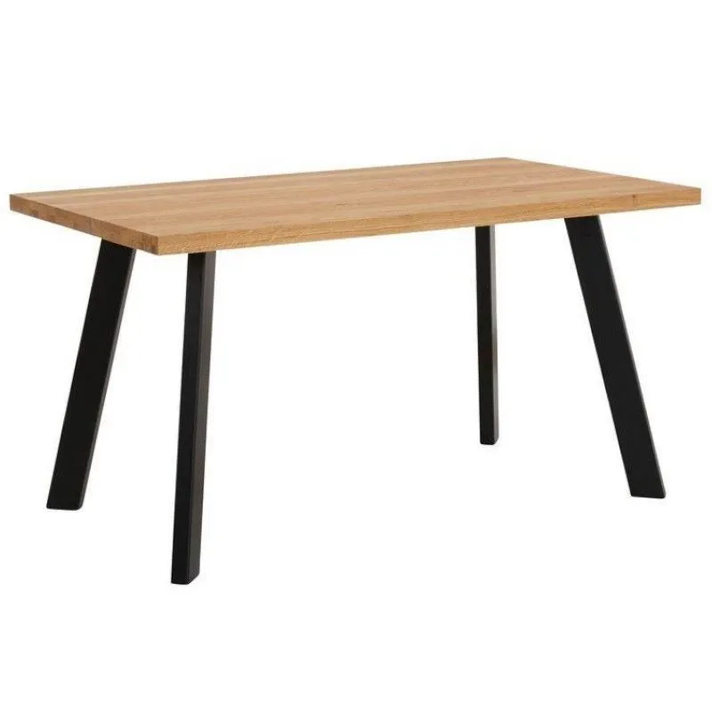 Söögilaud Iida-Lux 160x90 õlitatud tamm/must
