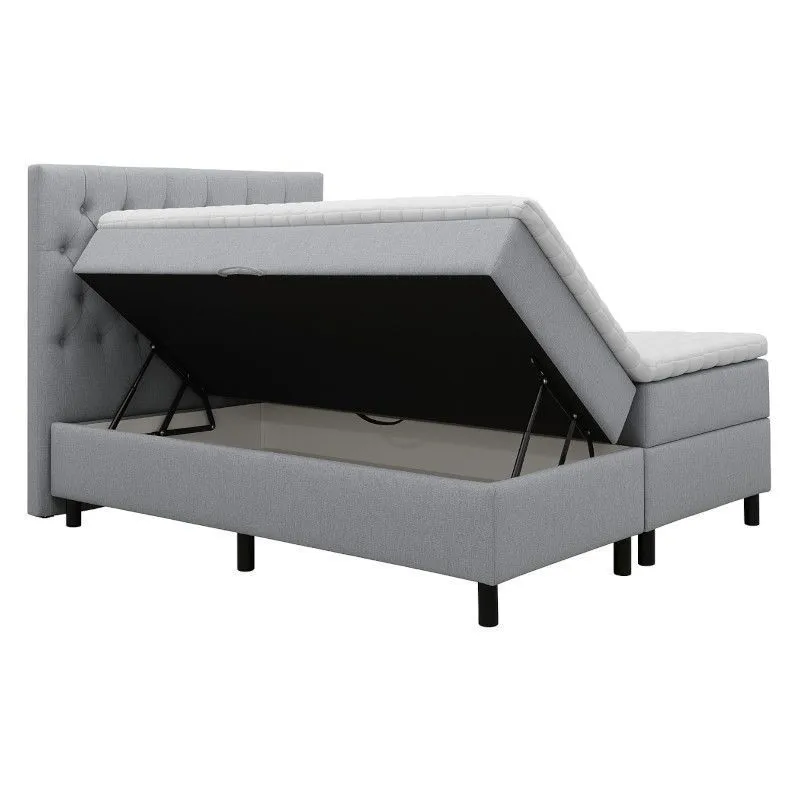 Pesukastiga kontinentaalvoodi Lisbeth pocket 160x200 hall