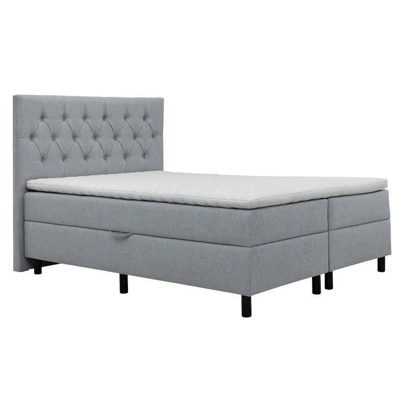 Pesukastiga kontinentaalvoodi Lisbeth pocket 160x200 hall
