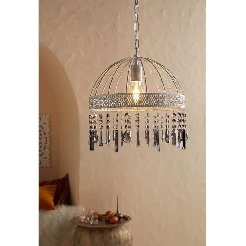 Ripplamp Eglo Steeleville hõbedane/kristallid