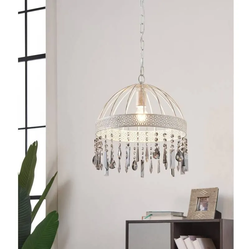 Ripplamp Eglo Steeleville hõbedane/kristallid