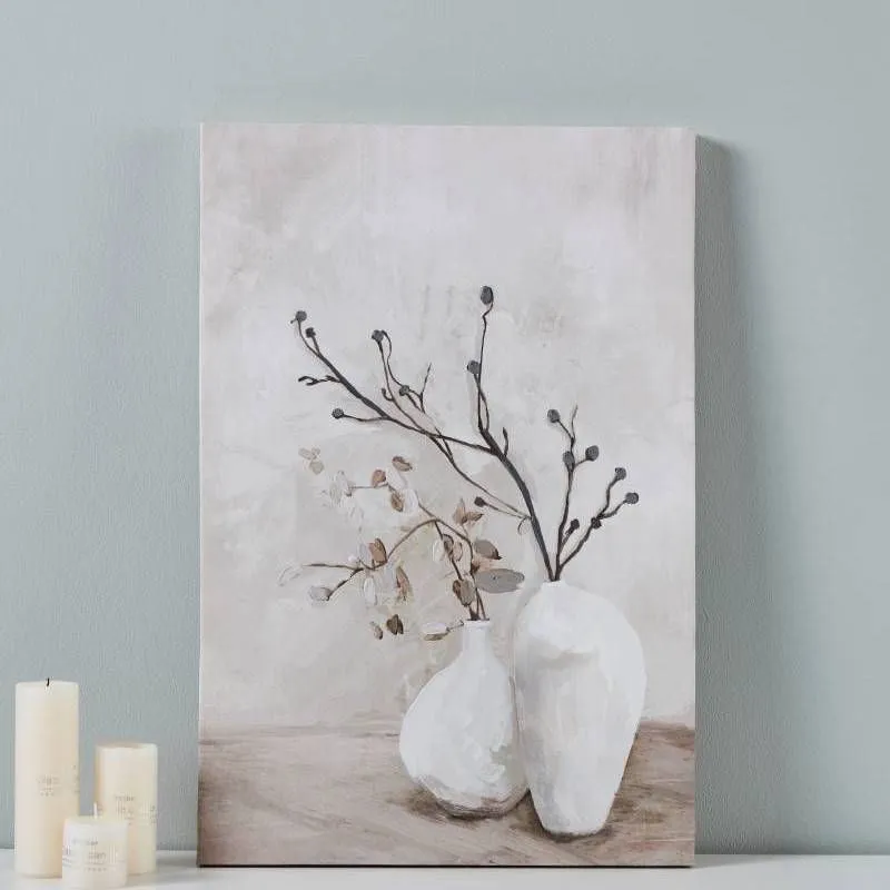 Seinapilt Two Vases 40x60 beež